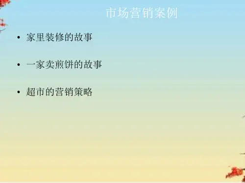 市场营销案例解析(ppt 18页)