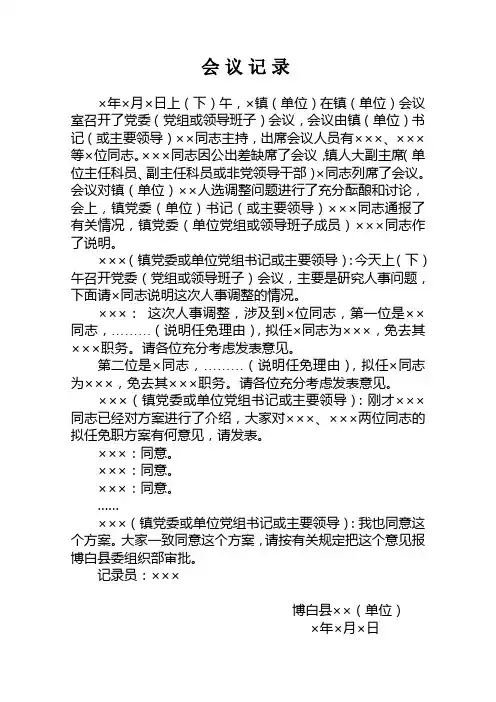 会议记录 5