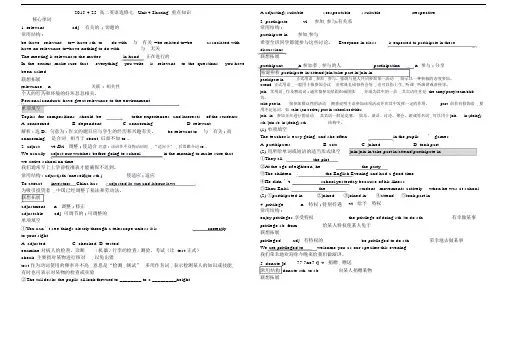 人教版高二英语选修七unit4知识点+练习.doc