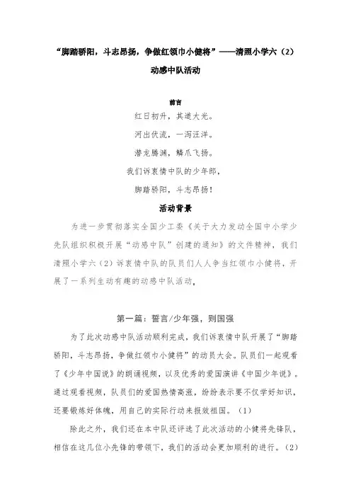 清照小学动感中队活动