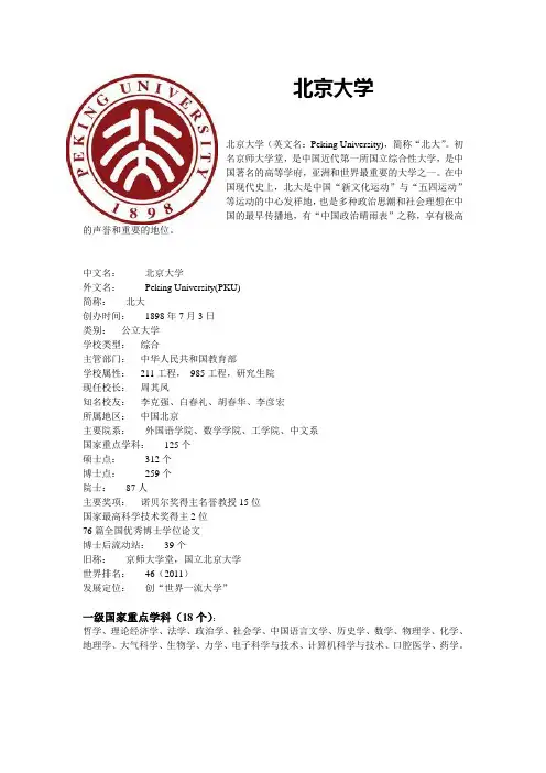 中国名校简介(历史、专业、概况)校徽经典版