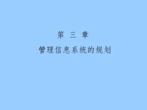 第3章管理信息系统的规划ppt课件