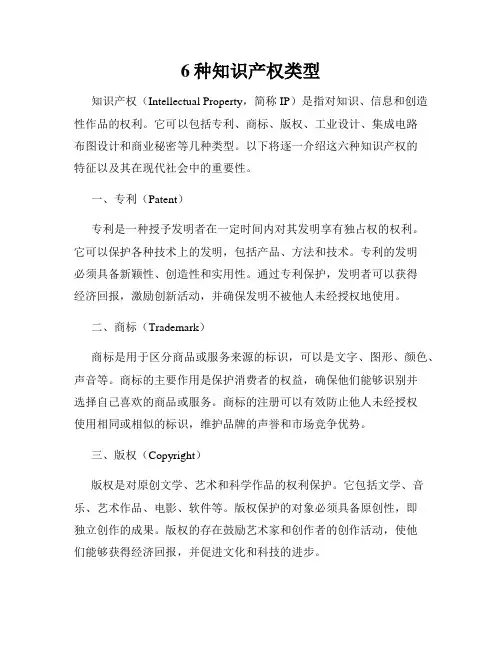 6种知识产权类型