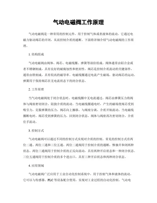 气动电磁阀工作原理