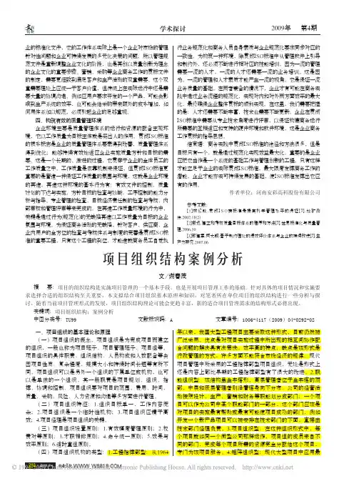项目组织结构案例分析