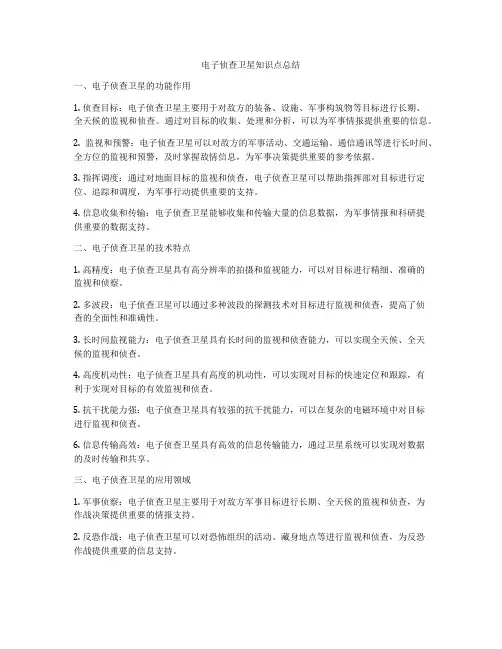 电子侦查卫星知识点总结