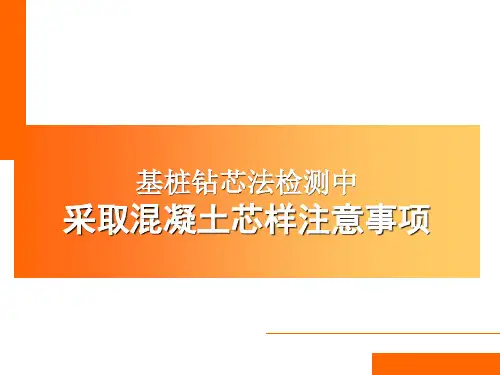 钻芯法钻探技术要求