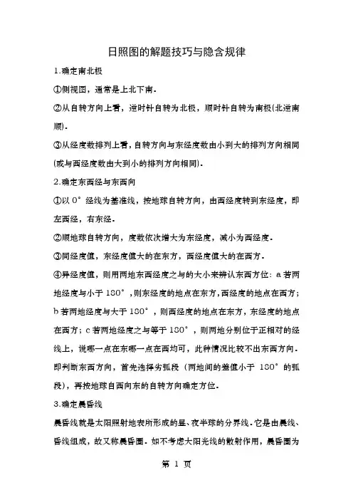 日照图的解题技巧及隐含规律