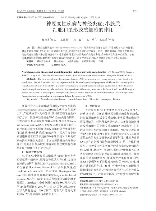 神经变性疾病与神经炎症：小胶质细胞和星形胶质细胞的作用