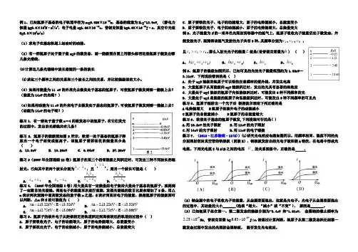 玻尔理论经典试题练习