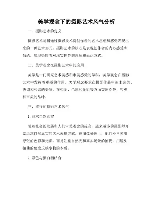 美学观念下的摄影艺术风气分析