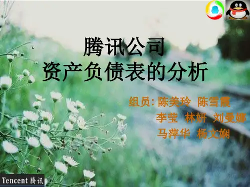 腾讯公司的报表分析