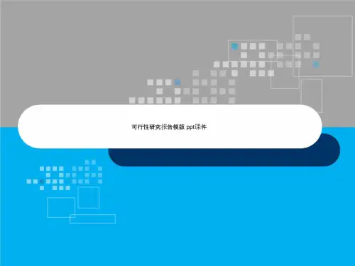 可行性研究报告模版 ppt课件