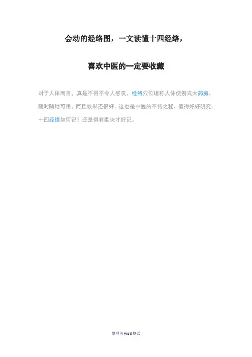 会动的经络图