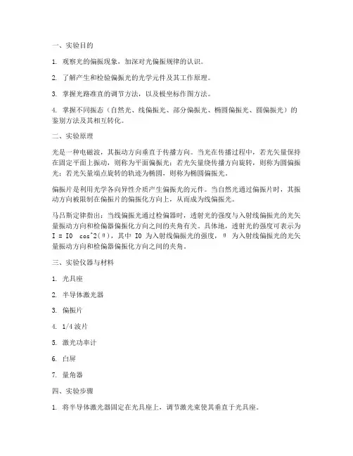 偏振实验报告