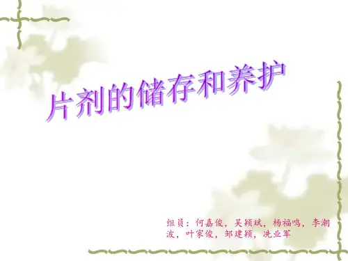 片剂的储存和养护 ppt课件