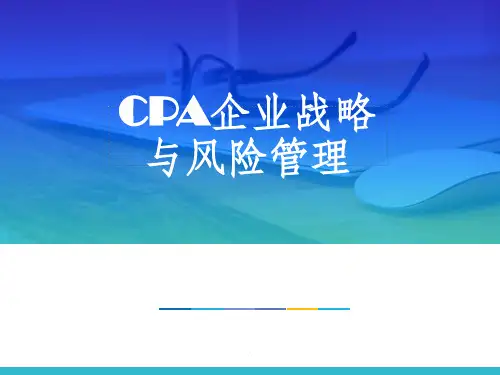 CPA企业战略与风险管理-第三章-第2节