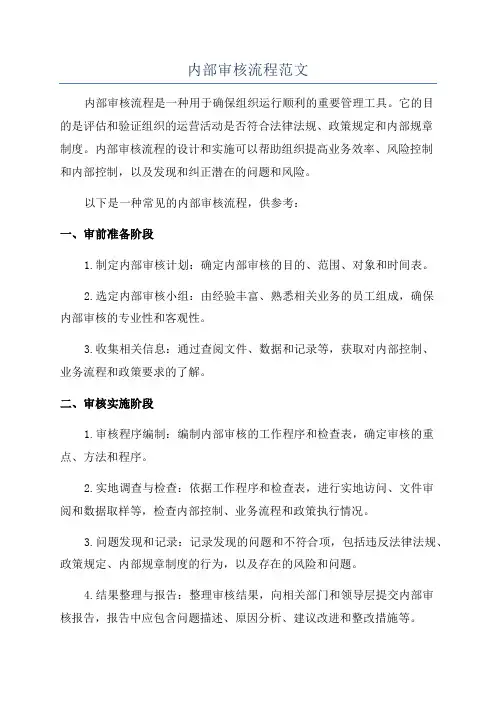 内部审核流程范文