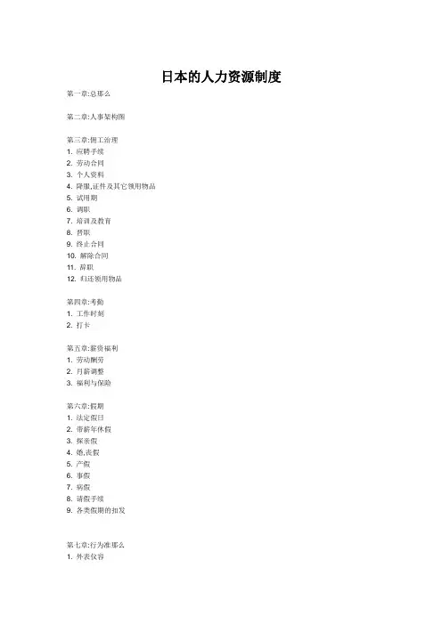 日本的人力资源制度