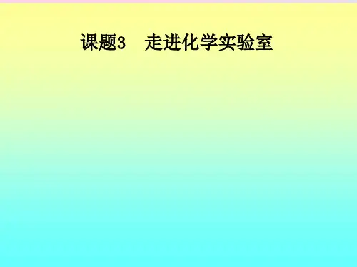 人教版化学九年级上册课题3走进化学实验室 (1)精品课件PPT