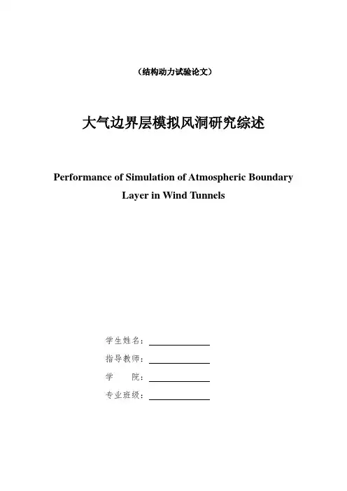 大气边界层模拟风洞研究综述
