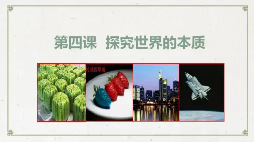 人教版高中政治必修四生活与哲学第四课 探究世界的本质(共62张PPT)
