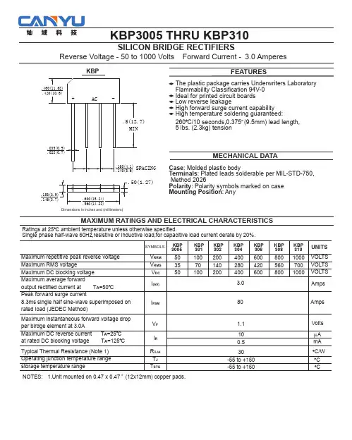 KBP3005-KBP310 PDF规格书