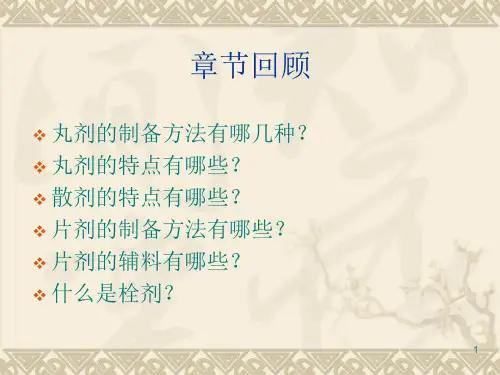 中药药剂学 外用膏剂PPT精选课件