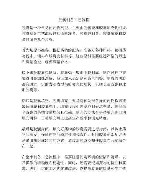 胶囊制备工艺流程