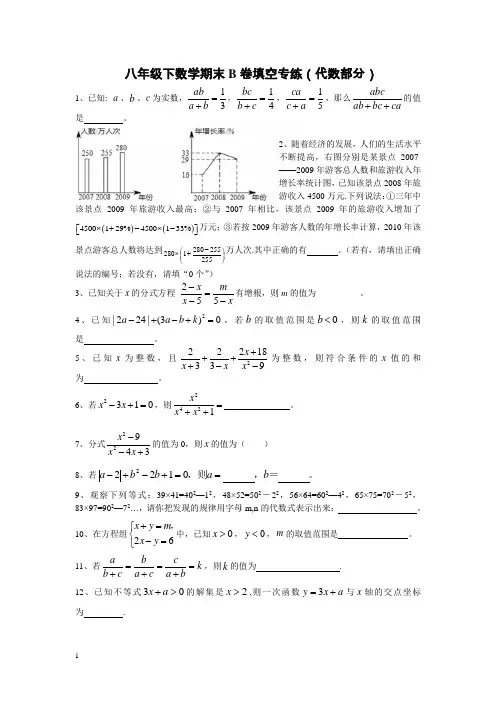 2014八年级下数学期末B卷专练2