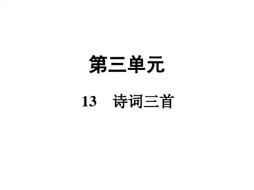 《诗词三首》ppt——部编版语文诗词三首PPT课件3