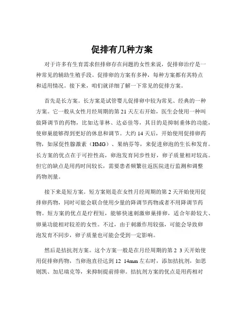 促排有几种方案
