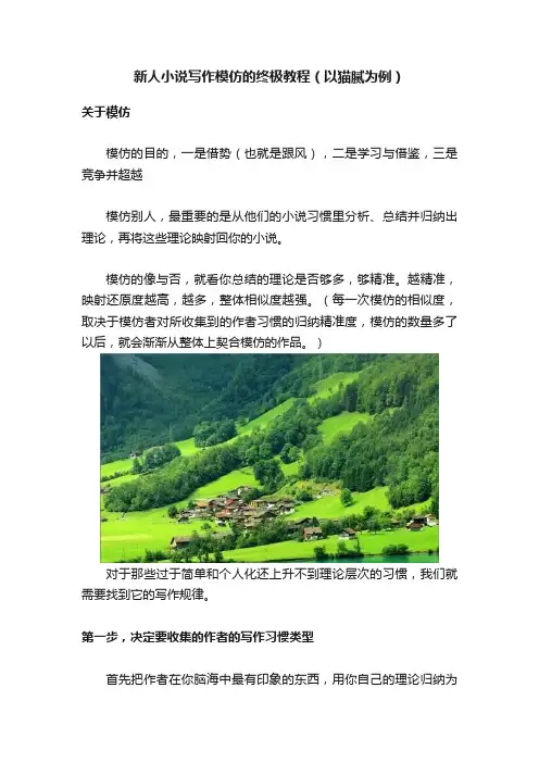 新人小说写作模仿的终极教程（以猫腻为例）
