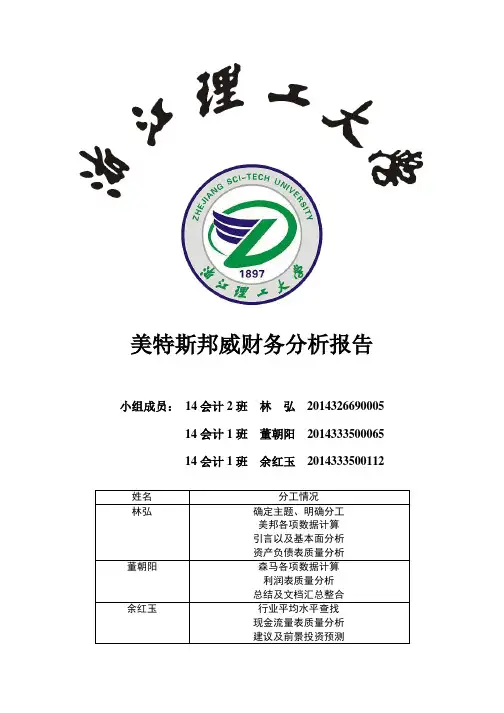美特斯邦威财务报告分析