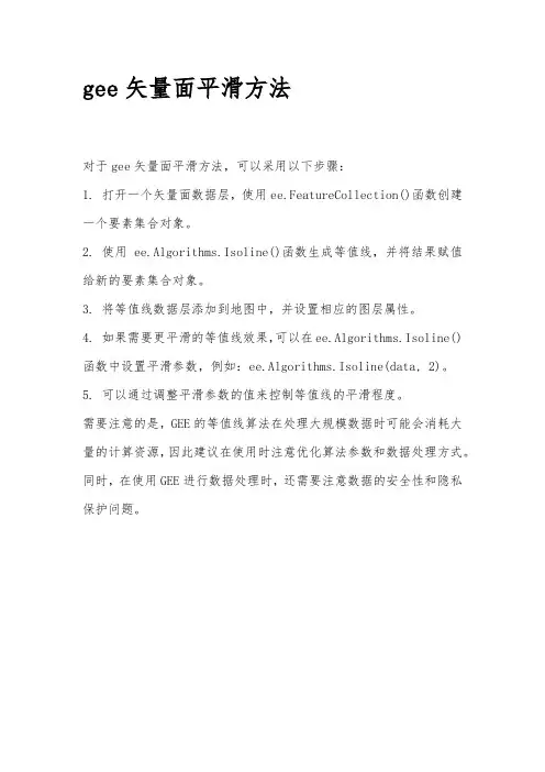 gee矢量面平滑方法