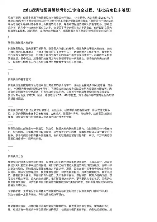 23张超清动图讲解髌骨脱位诊治全过程，轻松搞定临床难题！