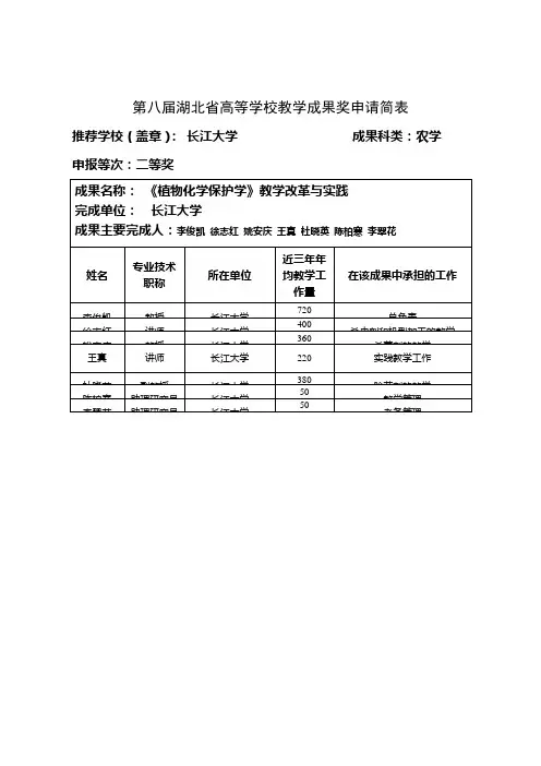 012-长江大学-31-李俊凯-《植物化学保护学》课程教学改革与实践