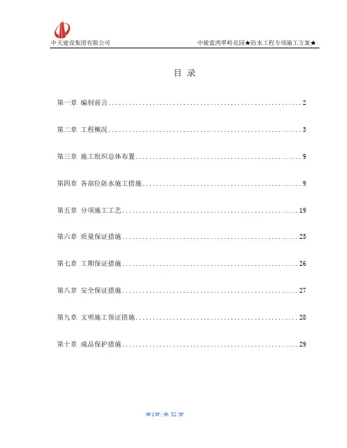 19防水专项施工方案