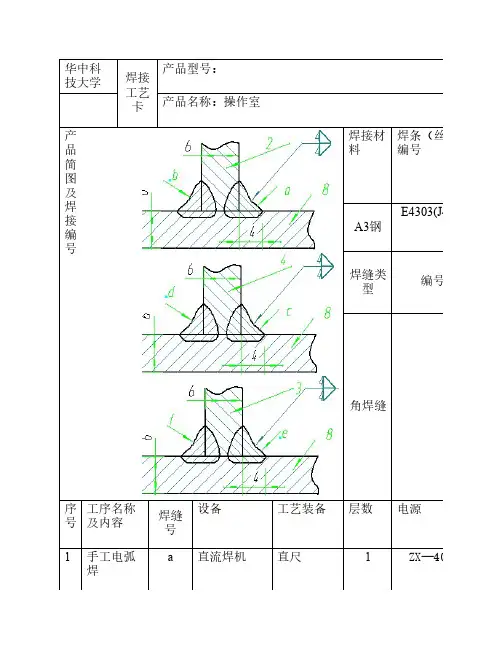 焊接工艺卡