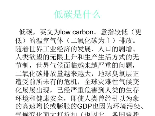 低碳环保介绍PPT课件