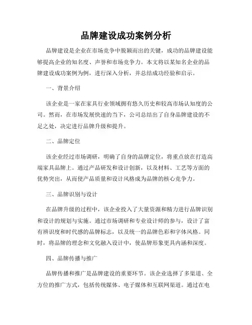 品牌建设成功案例分析