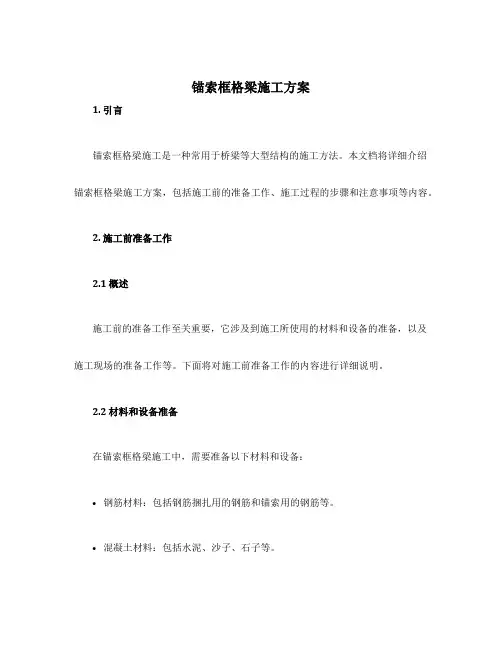 锚索框格梁施工方案