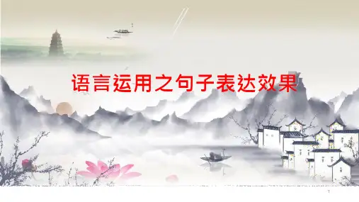 语言运用之句子表达效果课件
