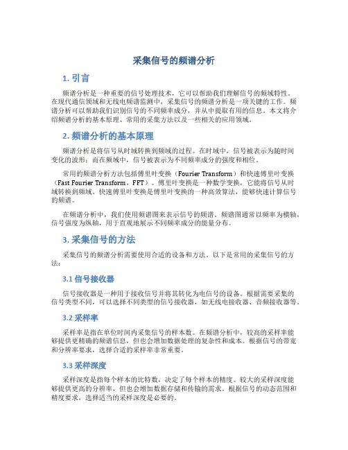 采集信号的频谱分析