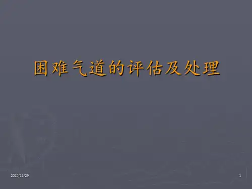 困难气道的评估及处理 ppt课件