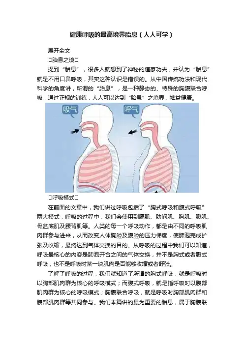 健康呼吸的最高境界胎息（人人可学）