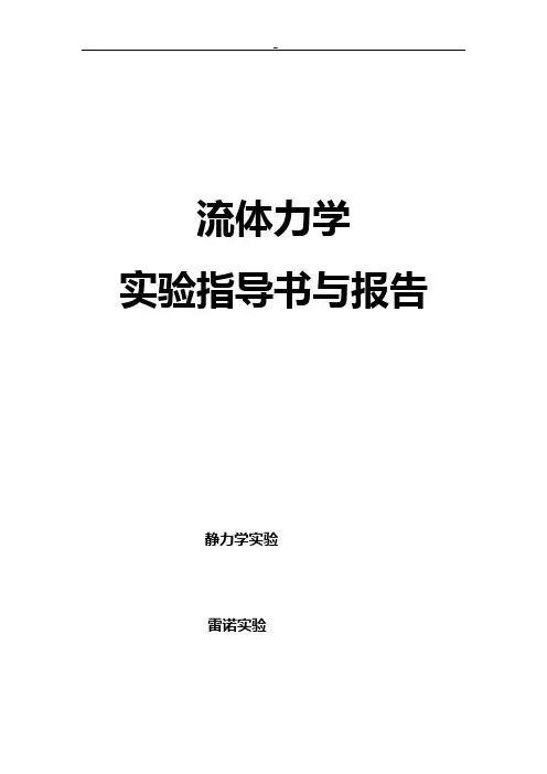 流体力学实验报告