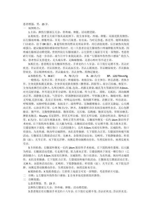 腿部外伤