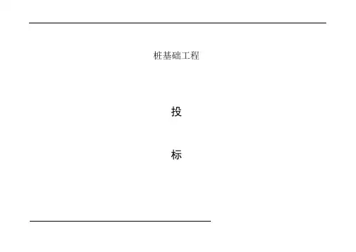 某小区桩基工程投标书