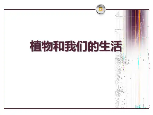 人教版三年级下册科学《植物和我们的生活》植物和我们PPT说课教学研讨课件